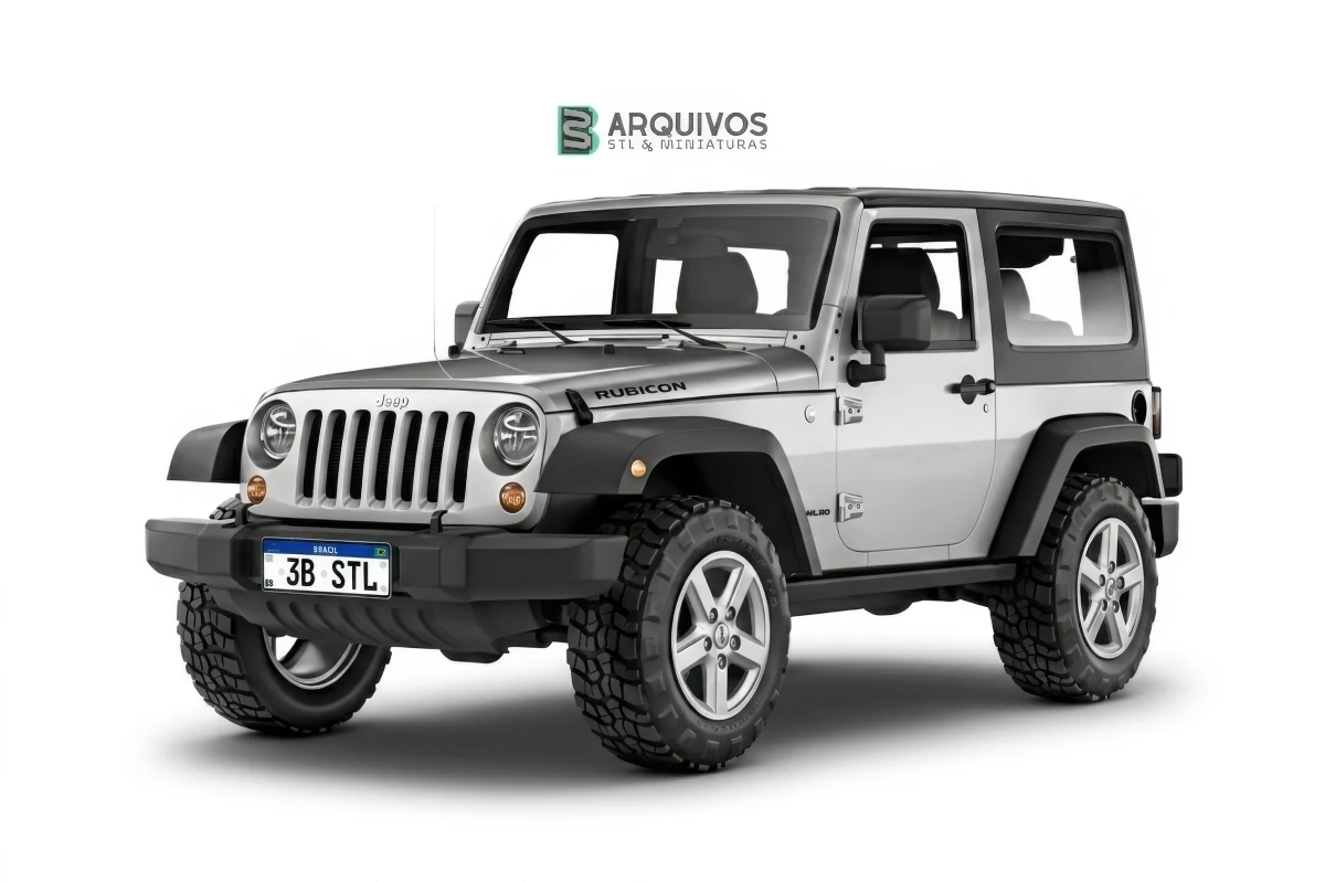 Modelo 3D STL - Jeep Wrangler Rubicon Hardtop — foto 6